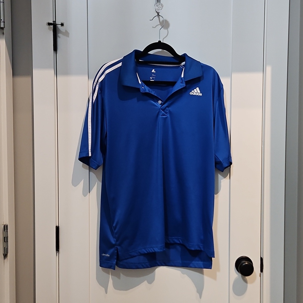 Adidas Men's blue and white shirt
